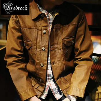 MBBCAR 10 унций ручной работы из саржи с искусственным покрытием коричневого цвета 507XX OW необработанная джинсовая куртка для мужчин ветрозащитная Amekaji vintage tooling jacket 3093