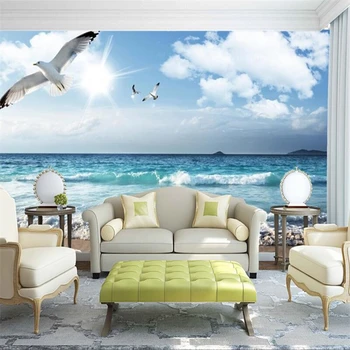 beibehang фотообои для стен 3d Прибой вид на морские волны картина для спальни гостиная ТВ фон волна большие настенные обои