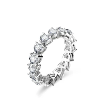 Бриллиант с муассанитом в форме сердца 4,8 карата, Серебряное кольцо S925, Женские обручальные кольца, изысканные ювелирные изделия