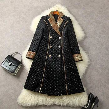 Европейская и американская женская одежда для зимы 2022, костюм с длинными рукавами, двубортный воротник, модное канареечное бархатное пальто
